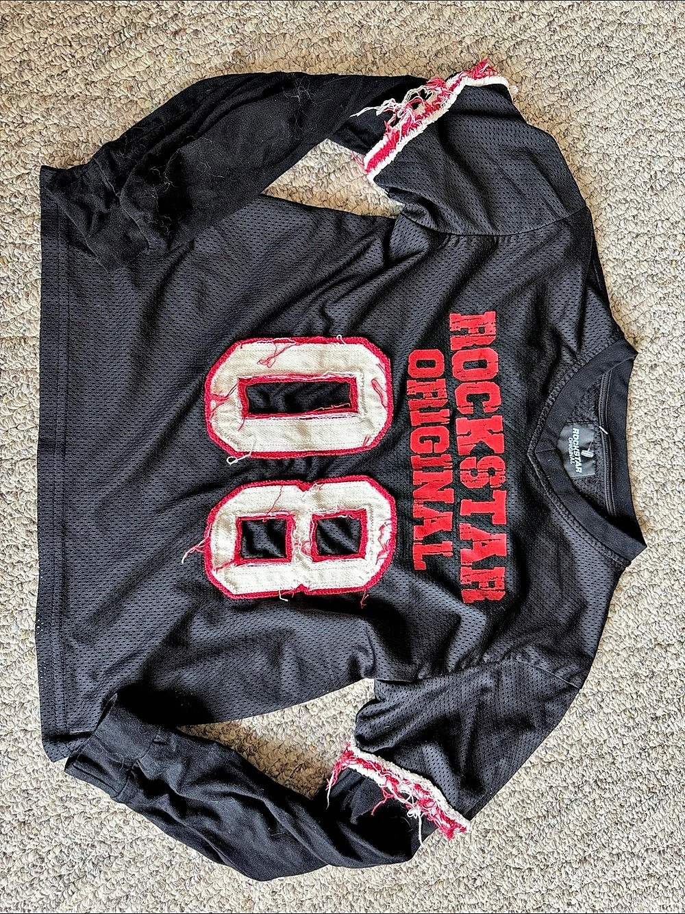 Rockstar Original RSO 08 Mesh Jersey Girls 12 Black & Red